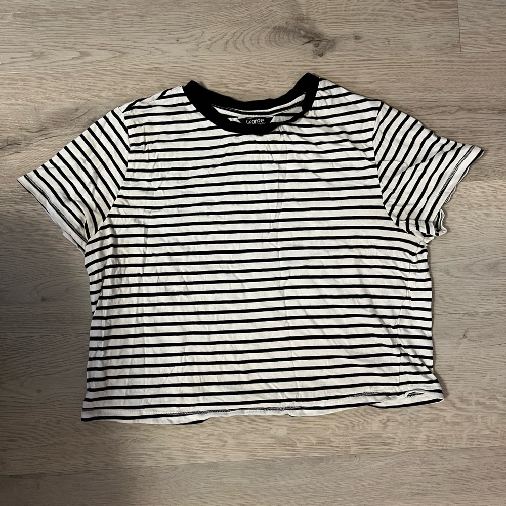 Striped Black and White Women’s T-shirt